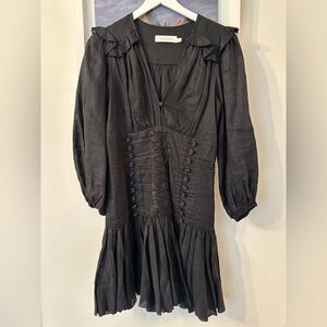 Zimmermann Black 3/4 Sleeve Sailor Collar Dress